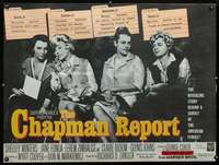 z026 CHAPMAN REPORT British quad movie poster '62 different image!