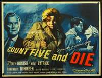 z034 COUNT FIVE & DIE British quad movie poster '58 Chantrell art!