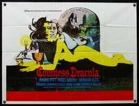 z035 COUNTESS DRACULA British quad movie poster '72 Hammer horror!