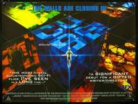 z038 CUBE DS British quad movie poster '97 the walls are closing in!