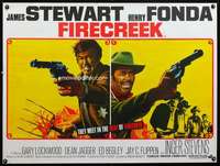 z055 FIRECREEK British quad movie poster '68 Stewart, Henry Fonda