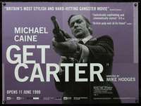 z061 GET CARTER advance British quad movie poster R99 Michael Caine