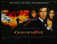 z063 GOLDENEYE DS British quad movie poster '95 Brosnan as James Bond