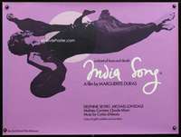 z081 INDIA SONG British quad movie poster '75 Marguerite Duras