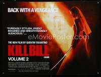 z087 KILL BILL: VOL. 2 DS British quad movie poster '04 Uma, Tarantino