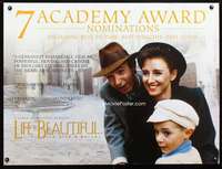 z095 LIFE IS BEAUTIFUL DS British quad movie poster '97 Benigni