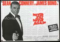 z110 NEVER SAY NEVER AGAIN advance British quad movie poster '83 Bond!