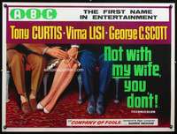 z112 NOT WITH MY WIFE YOU DON'T British quad movie poster '66 Curtis
