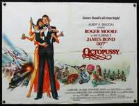 z115 OCTOPUSSY British quad movie poster '83 Moore as James Bond!