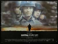 z136 SAVING PRIVATE RYAN DS British quad movie poster '98 Tom Hanks