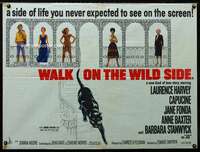 z182 WALK ON THE WILD SIDE British quad movie poster '62 Jane Fonda