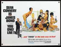 z187 YOU ONLY LIVE TWICE British quad movie poster '67Connery IS Bond