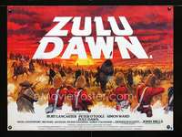 z189 ZULU DAWN British quad movie poster '79 cool art of Africa!