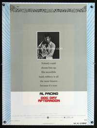 z273 DOG DAY AFTERNOON style B 1sh mounted on Thirty by Forty movie poster '75