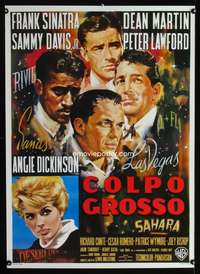 a495 OCEAN'S 11 Italian commercial movie poster R90s The Rat Pack!