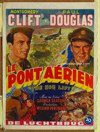 a116 BIG LIFT Belgian movie poster '50 Montgomery Clift, Paul Douglas