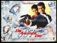 a257 DIE ANOTHER DAY advance English 12x16 movie poster '02 Brosnan as Bond!