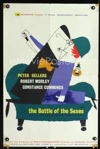 a253 BATTLE OF THE SEXES English double crown movie poster '60