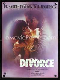 a346 DIVORCE HIS DIVORCE HERS French 23x30 movie poster '73 Taylor