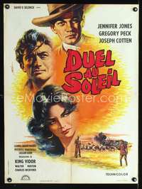 a348 DUEL IN THE SUN French 23x32 movie poster R63 Peck, Mascii art!