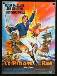 a358 KING'S PIRATE French 23x32 movie poster '67 cool Belinsky art!