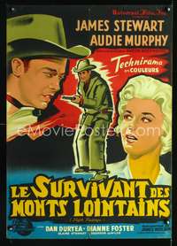 a367 NIGHT PASSAGE French 23x32 movie poster '57 Stewart,Audie Murphy