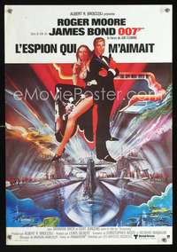 a323 SPY WHO LOVED ME French 15x21 movie poster R84Moore as Bond, Peak art!