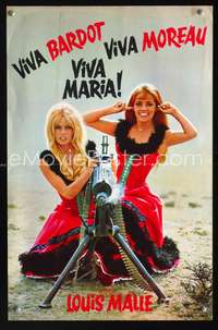 a332 VIVA MARIA French 15x23 movie poster '66 Brigitte Bardot, Moreau