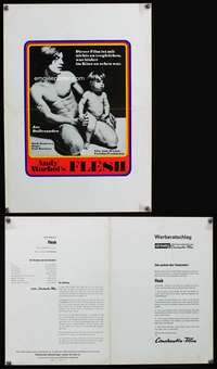 a278 ANDY WARHOL'S FLESH German 12x17 movie poster '68 Dallesandro