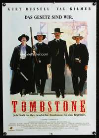 a302 TOMBSTONE German movie poster '93 Kurt Russell, Val Kilmer
