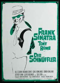 a303 TONY ROME German movie poster '67 cool art of Frank Sinatra!