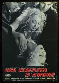 a492 NAKED NIGHT Italian photobusta movie poster '53 Ingmar Bergman