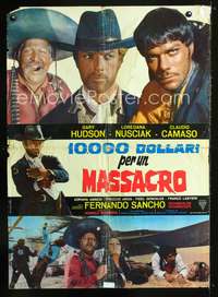 a393 $10,000 FOR A MASSACRE Italian large photobusta movie poster '67 Django