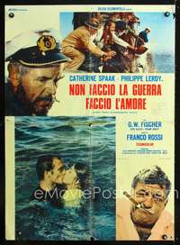 a413 MAKE LOVE NOT WAR Italian large photobusta movie poster '66 Spaak