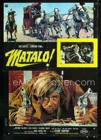 a416 MATALO! Italian large photobusta movie poster '70 Lou Castel western!