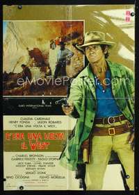 a422 ONCE UPON A TIME IN THE WEST Italian large photobusta movie poster '68