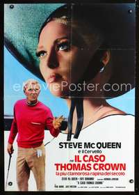 a432 THOMAS CROWN AFFAIR Italian large photobusta movie poster '68 McQueen