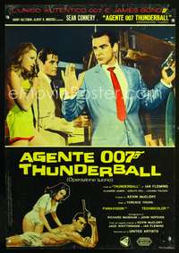 a505 THUNDERBALL Italian photobusta movie poster '65 Connery as Bond!