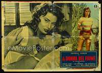 a510 WOMAN OF THE RIVER Italian photobusta movie poster '55 Loren