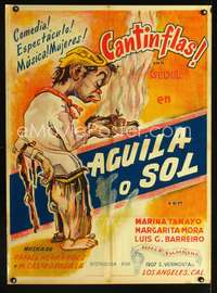 a136 AGUILA O SOL Mexican movie poster R40s wacky Cantinflas!