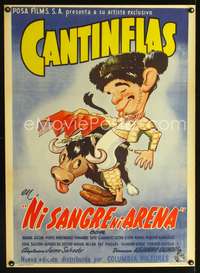 a143 NI SANGRE NI ARENA Mexican movie poster R50s Cantinflas