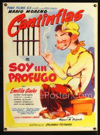 a148 SOY UN PROFUGO Mexican movie poster R60s Cantinflas