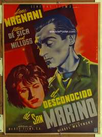 a150 UNKNOWN MEN OF SAN MARINO Mexican movie poster '46 Satora