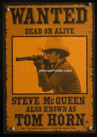 a107 TOM HORN New Zealand movie poster '80 wanted Steve McQueen!