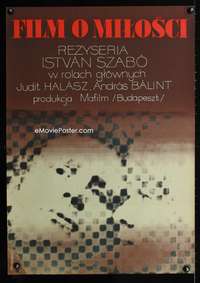 a171 A FILM ABOUT LOVE Polish 23x33 movie poster '70 Zborrowski art!