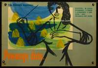a190 DURING A BEAUTIFUL DAY Polish 23x34 movie poster '55 cool art!