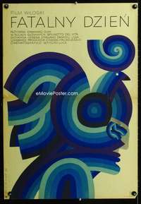 a231 ONE FINE DAY Polish 23x33 movie poster '69 cool Bertrandt art!
