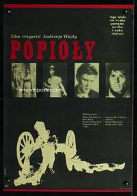 a237 POPIOLY Polish 23x33 movie poster '65 Wajda, Rapnicki art!