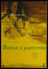 a243 REMBRANDT Polish 23x34 movie poster '50s cool Kuczborska art!