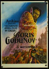 a156 BORIS GODUNOV Russian export movie poster '54 cool artwork!